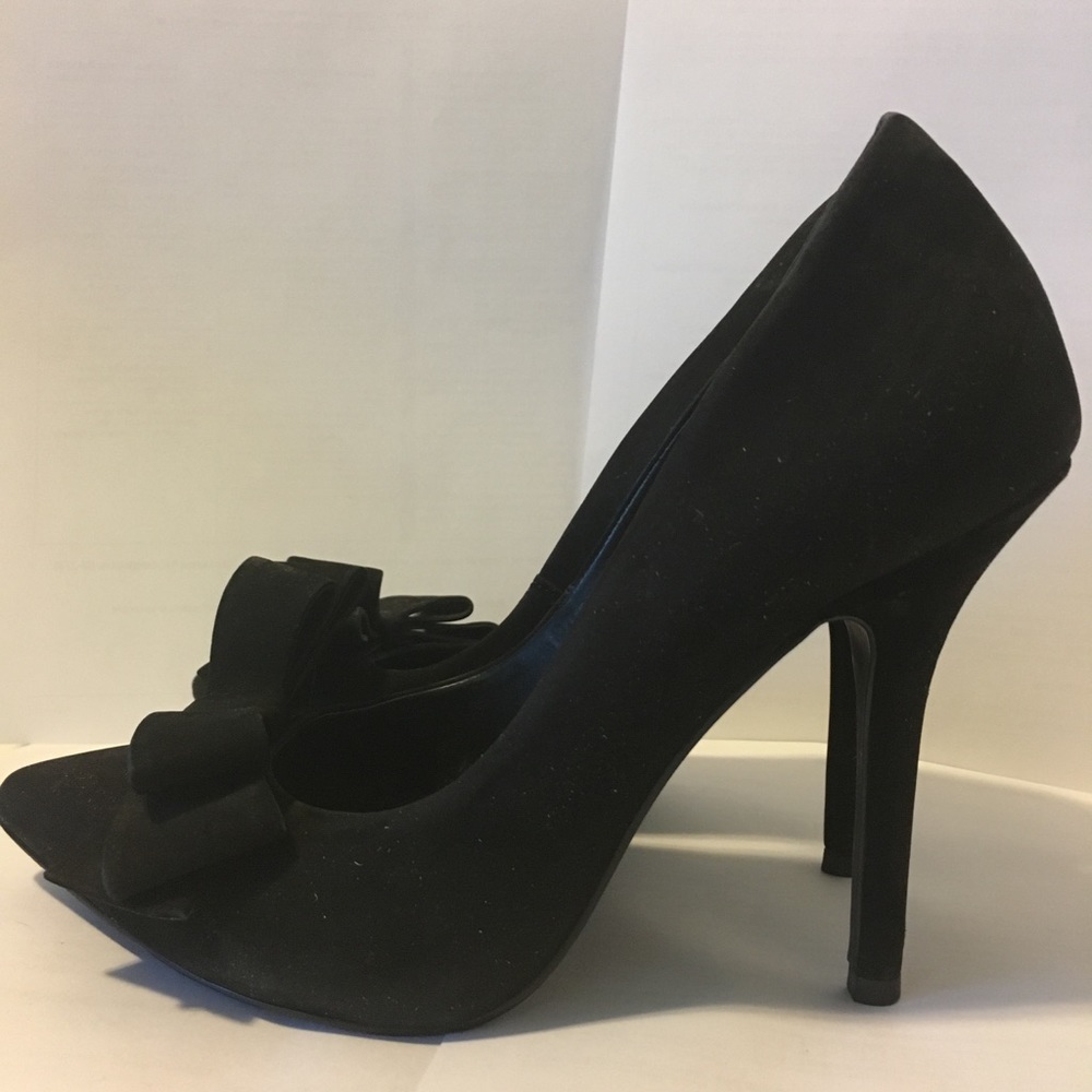 BLACK SUEDE / LEATHER HEELS US 7M / STEVE MADDEN